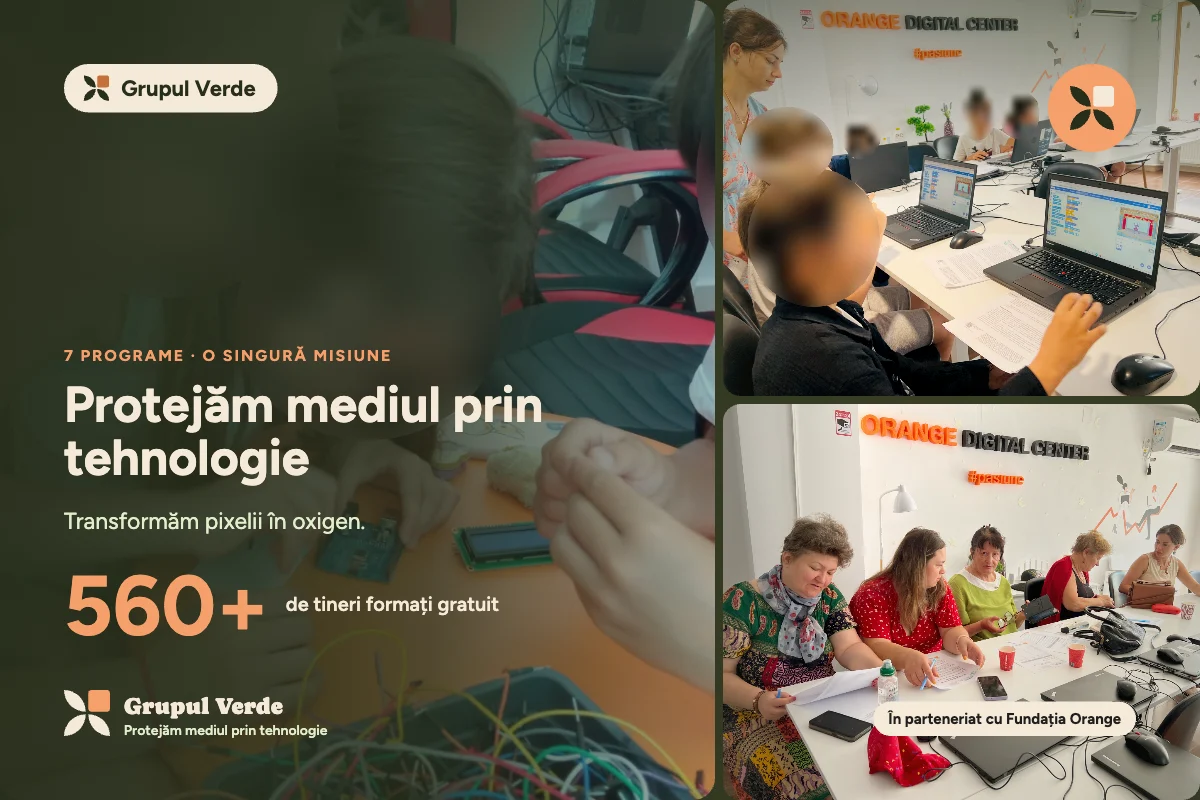 Protejăm mediul prin tehnologie. Asociația Grupul Verde, Toate programele · Asociația Grupul Verde.