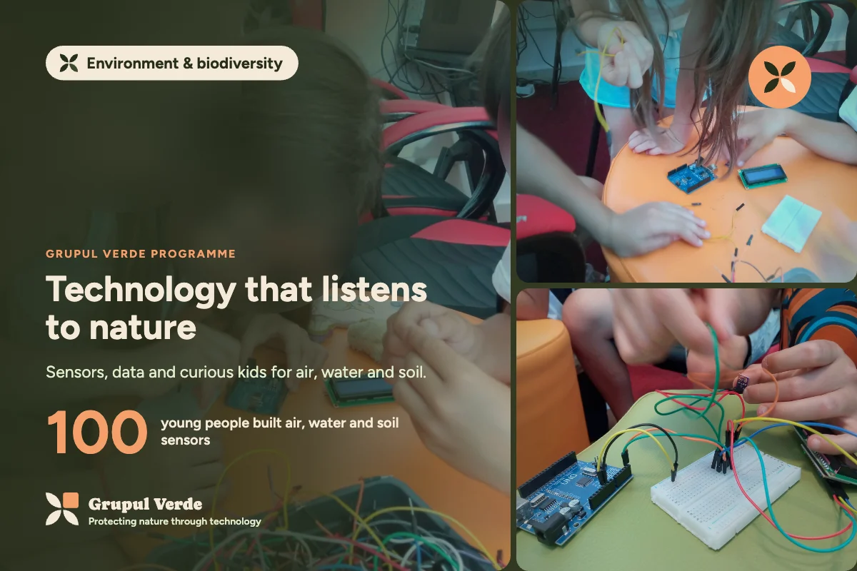 Technology that listens to nature. Environment & biodiversity, Environment & biodiversity · Asociația Grupul Verde.
