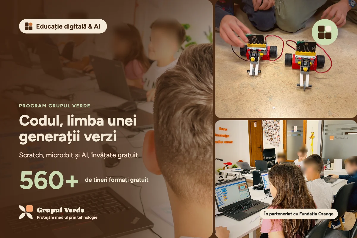 Codul, limba unei generații verzi. Educație digitală & AI, Educație digitală & AI · Asociația Grupul Verde.