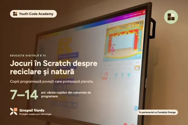 Jocuri în Scratch despre reciclare și natură — Youth Code Academy