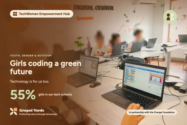 Girls coding a green future — TechWomen Empowerment Hub