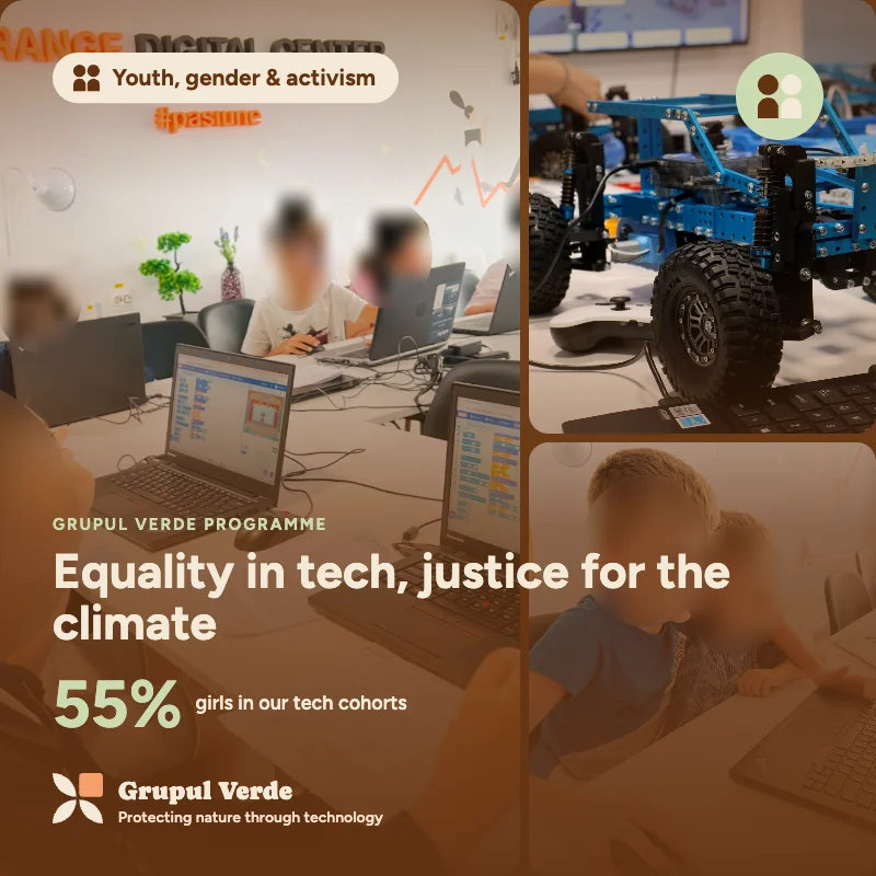 Equality in technology, justice for the climate. Youth, gender & activism, Youth, gender & activism · Asociația Grupul Verde.