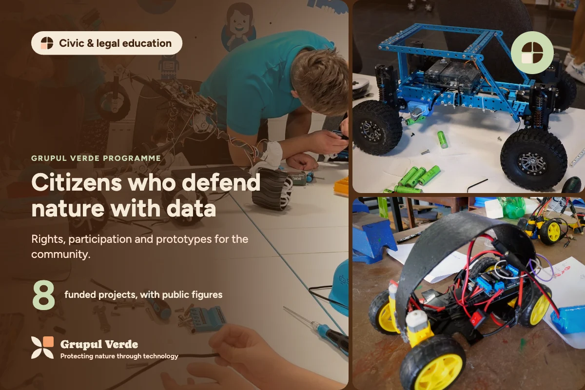 Citizens who defend the environment with data. Civic and legal education, Civic and legal education · Asociația Grupul Verde.