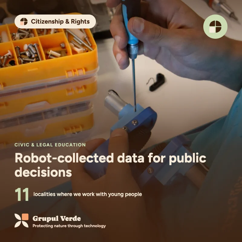Robot-collected data for public decisions. Citizenship & Rights, Civic & legal education · Asociația Grupul Verde.