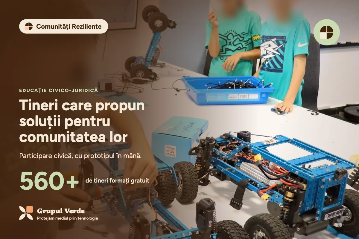 Tineri care propun soluții pentru comunitatea lor. Comunități Reziliente, Educație civico-juridică · Asociația Grupul Verde.