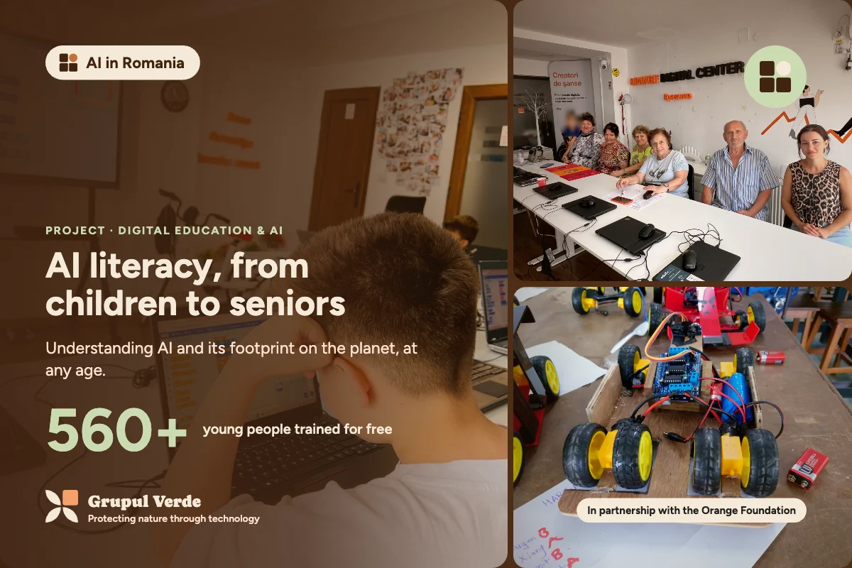 AI literacy, from children to seniors. AI in Romania, Digital education & AI · Asociația Grupul Verde.