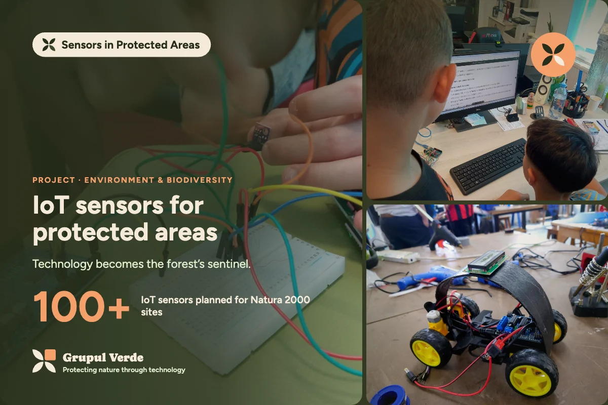 IoT sensors for protected areas. Sensors in Protected Areas, Environment & biodiversity · Asociația Grupul Verde.