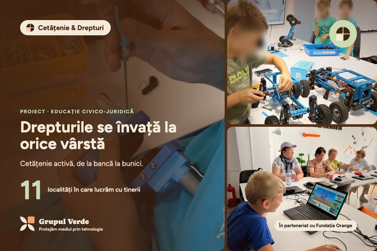 Drepturile se învață la orice vârstă. Cetățenie & Drepturi, Educație civico-juridică · Asociația Grupul Verde.