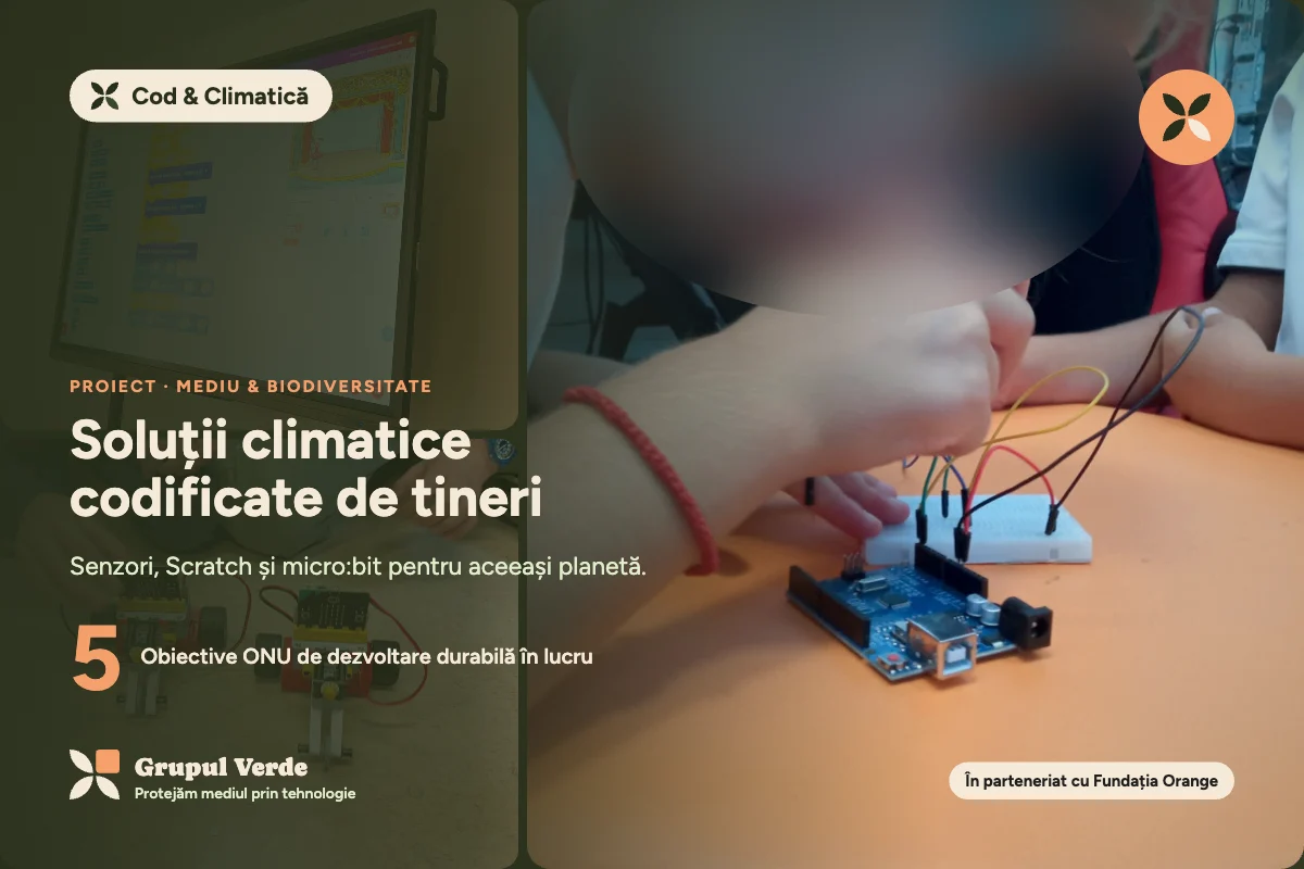 Soluții climatice codificate de tineri. Cod & Climatică, Mediu & biodiversitate · Asociația Grupul Verde.